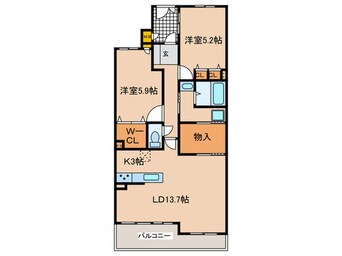 間取図 ｴﾊﾞ-ﾗﾝﾄﾞｼﾃｨ新泉北３番館(502)