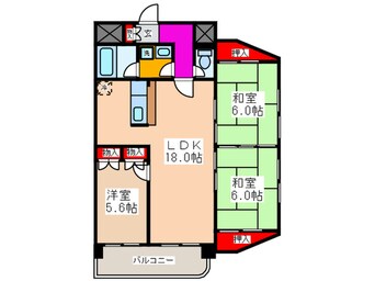 間取図 シャンテ辻亀