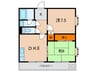 グランディア篠原本町 2DKの間取り