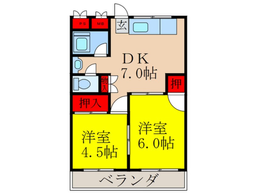 間取図 コ－ポ柴島