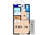 フォ－レドオ－ル桃山 1Kの間取り