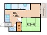 ハイツ出口 1DKの間取り