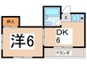 ロイヤル田島 1DKの間取り