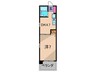 ヴェルド－ル今津(701) 1DKの間取り
