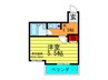 ＥＸＥ Ｃｏｕｒｔ枚方 Ｂ棟 1Kの間取り