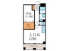 パインフィ－ルド五条 1LDKの間取り