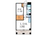 パインフィ－ルド五条 1LDKの間取り