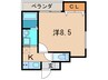 フジパレス西宮今津 1Kの間取り