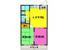 シャトルハイツ 2LDKの間取り