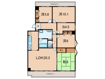 間取図 ｸﾞﾗﾝﾄﾞﾋﾙ西宮高座台ﾏﾝｼｮﾝＡ棟
