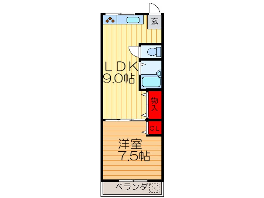 間取図 シャンテ－香里ヶ丘Ⅱ