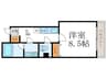 ユーフォリア 1Kの間取り