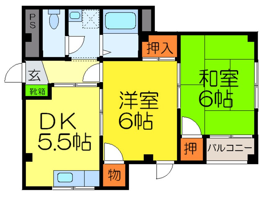間取図 ビ－トル山本北Ｃ棟