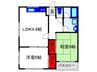 レ－ベンハイム柴原 2LDKの間取り