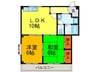 ビ－トル山本北Ｅ棟 2LDKの間取り