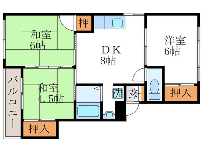 間取図 パレシオンカツラ