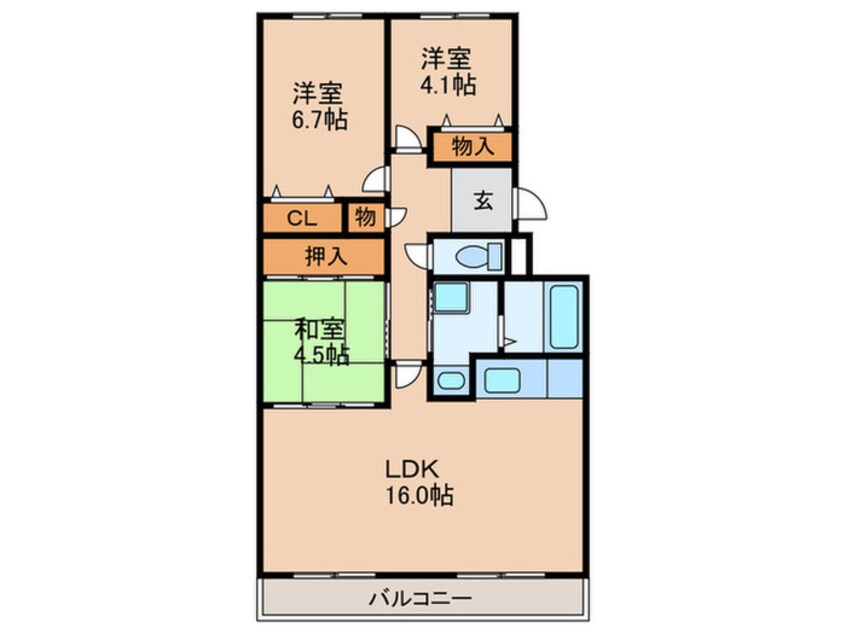 間取図 エステ－トプラザ中野