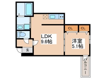 間取図 ラフィーネ聖天坂Ⅶ番館