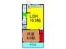 友田ハイツⅡ 1LDKの間取り