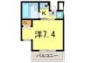 ベルトピア西宮北口Ⅰ 1Kの間取り