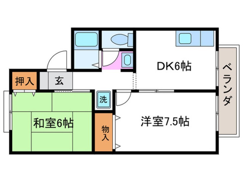 間取図 エンゼルハイム桂川