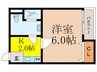 フォアール中村町 1Kの間取り