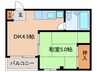ｼｬﾄｰ第一ﾏﾝｼｮﾝ 1DKの間取り