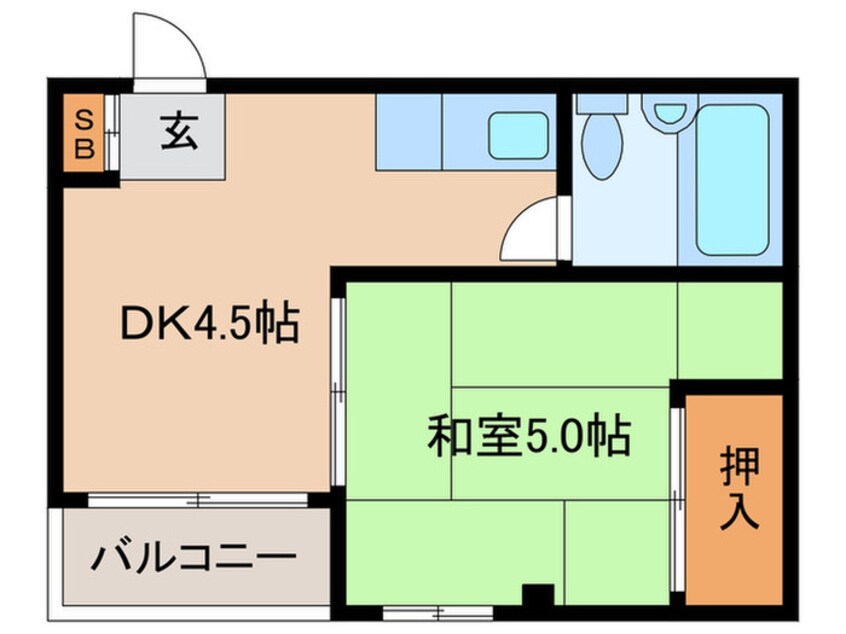 間取図 ｼｬﾄｰ第一ﾏﾝｼｮﾝ