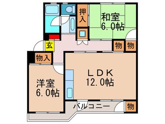 間取図 藤阪ハイツＢ２棟(401)