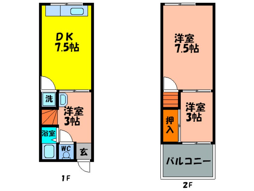 間取図 川西市中央町貸家