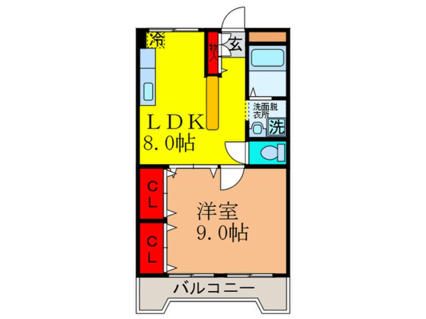 間取図 タウンハイツ南茨木　１号館