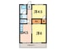 マンション藤 2DKの間取り