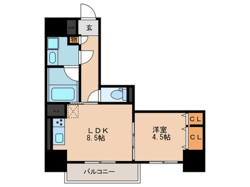 間取図 Poulownia立花通り