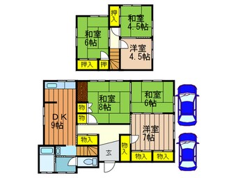 間取図 三本橋嵓貸家