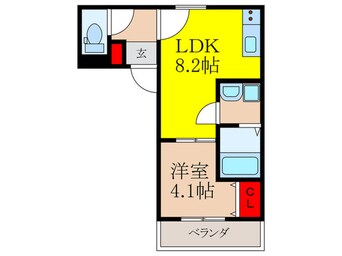 間取図 ＢＡＤＧＥ瓢箪山