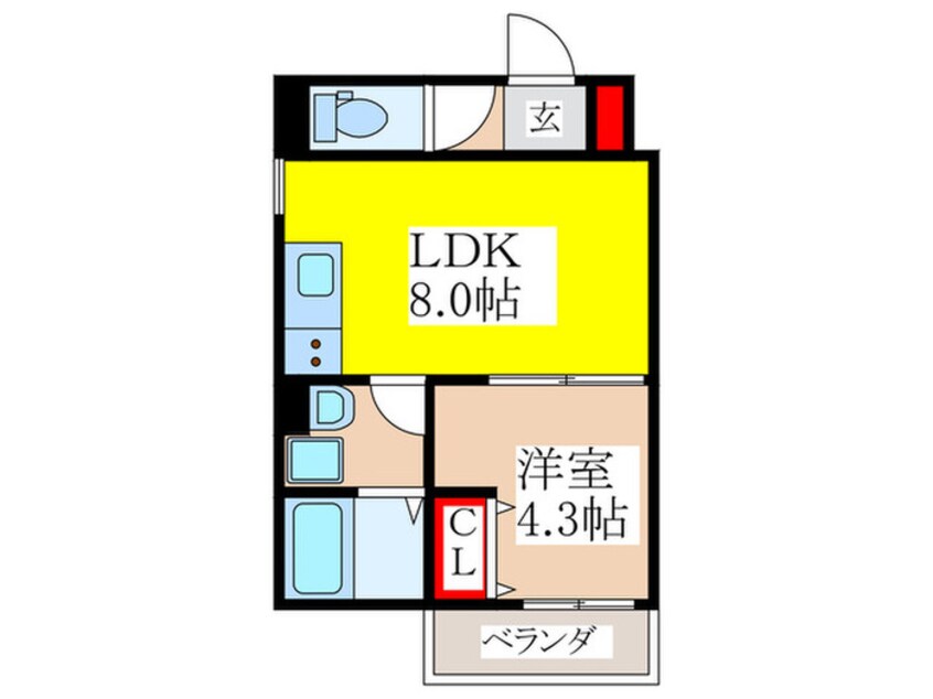 間取図 ＢＡＤＧＥ瓢箪山