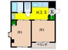 フレンドハイツ 2Kの間取り