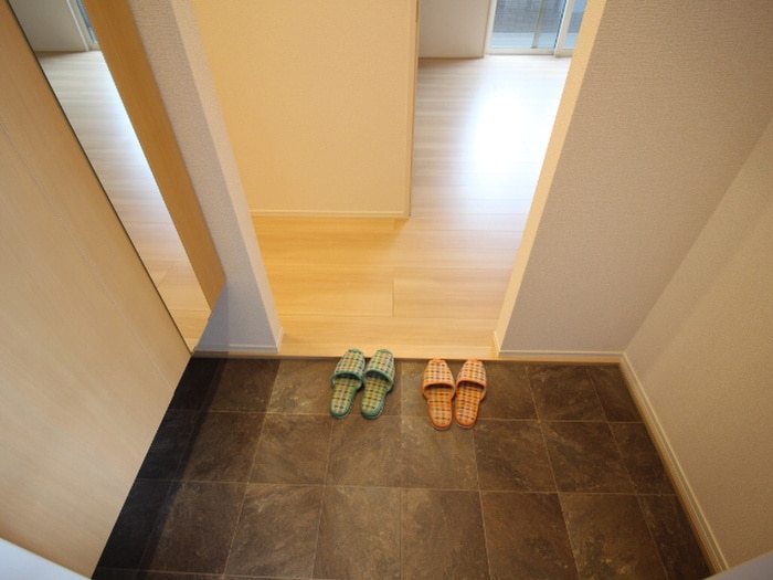 玄関 グリーンコート