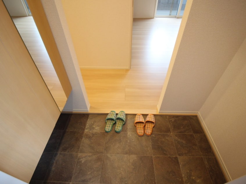 玄関 グリーンコート