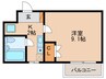 ハイツ宮の森 1Kの間取り