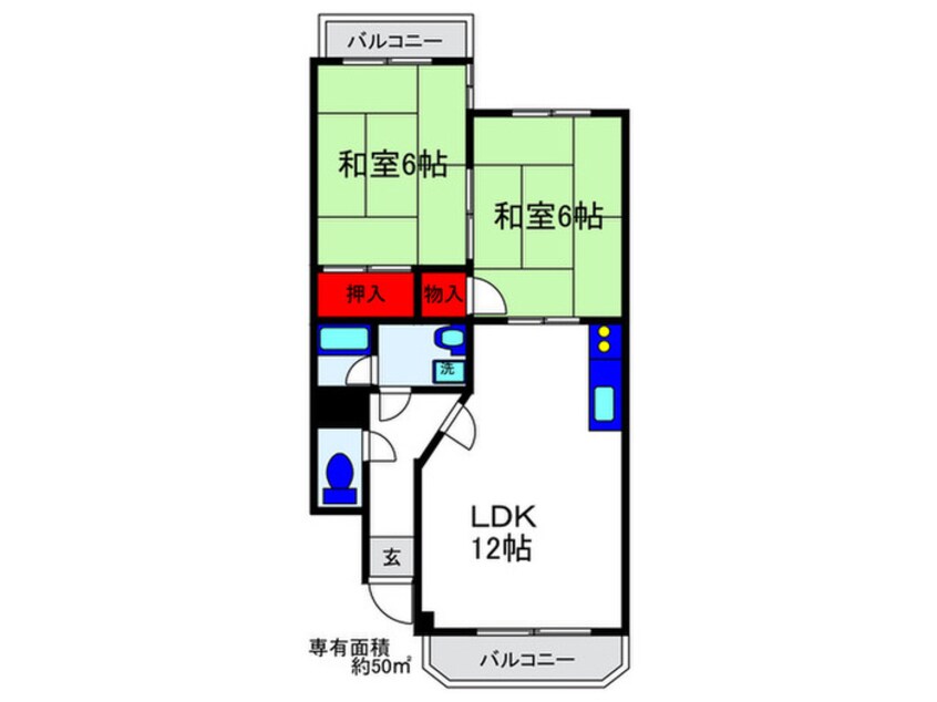 間取図 パ－プルコ－ポ