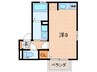 セジュ－ル参番館 1Rの間取り