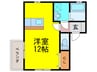 シルクコートＡ棟 1Rの間取り