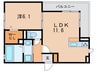 ﾌﾞﾗﾝｼｪﾒｿﾞﾝ明石樽屋町 1LDKの間取り
