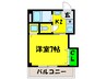 メ－プルコ－ト 1Kの間取り