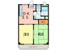 西甲南レジデンス 2DKの間取り