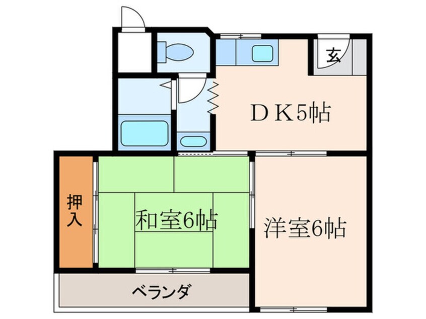 間取図 ハイツ山の道荘