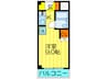 プルミエール枚方 1Rの間取り