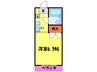 メゾンド－ル 1Kの間取り