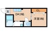 ニューライフ赤坂 1DKの間取り